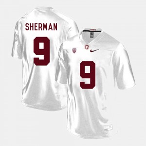 College Football Men's White #9 Richard Sherman Stanford Jersey 786637-665