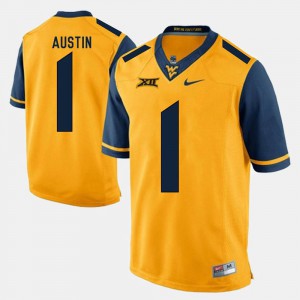 Tavon Austin WVU Jersey #1 Gold For Men Alumni Football Game 286922-702
