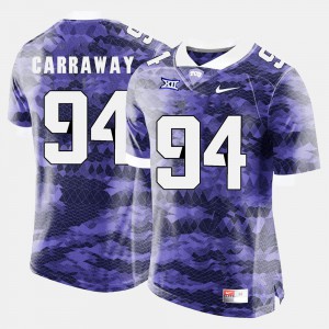 Josh Carraway TCU Jersey Purple #94 College Football For Men's 975947-631