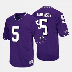 For Men's #5 Throwback Purple LaDainian Tomlinson TCU Jersey 235227-943