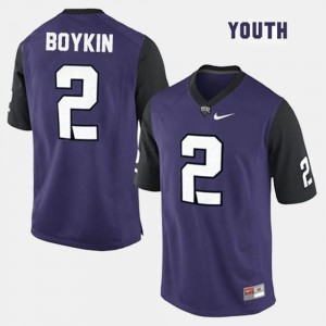 #2 Trevone Boykin TCU Jersey Purple College Football Youth 170333-917
