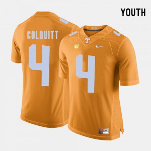 College Football Orange Kids Britton Colquitt UT Jersey #4 789679-173