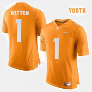 Jason Witten UT Jersey College Football Orange #1 For Kids 210282-810