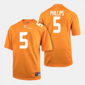 Kyle Phillips UT Jersey #5 College Football Orange For Men 770304-870