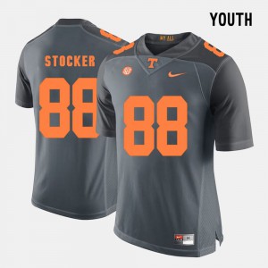 Luke Stocker UT Jersey Grey #88 Kids College Football 849323-265