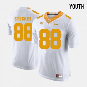 College Football Youth White #88 Luke Stocker UT Jersey 110649-453