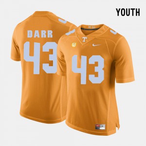 Matt Darr UT Jersey For Kids College Football Orange #43 273529-930