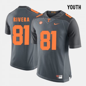 Mychal Rivera UT Jersey #81 For Kids Grey College Football 307026-377
