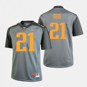College Football Shanon Reid UT Jersey For Men's #21 Gray 237428-952