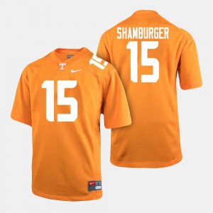 Shawn Shamburger UT Jersey For Men's Orange #15 College Football 450667-625