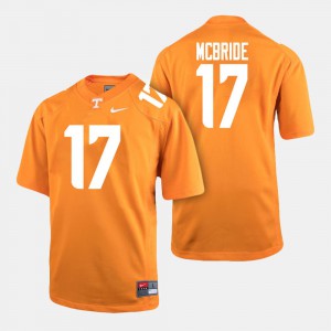 Men Orange College Football Will McBride UT Jersey #17 664943-214