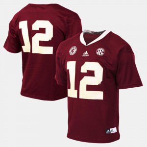 #12 College Football Maroon Youth(Kids) Texas A&M Jersey 239470-746