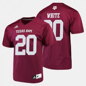 Maroon College Football #20 Mens James White Texas A&M Jersey 817735-658