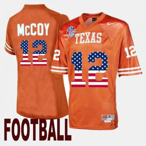#12 Men's Throwback Colt McCoy Texas Jersey Orange 142455-137
