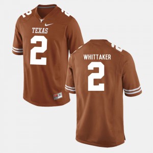 Fozzy Whittaker Texas Jersey For Men's #2 College Football Burnt Orange 264994-854
