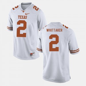 Fozzy Whittaker Texas Jersey #2 For Men's College Football White 670088-359