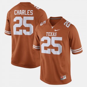 Jamaal Charles Texas Jersey Alumni Football Game Orange #25 Men 923969-521