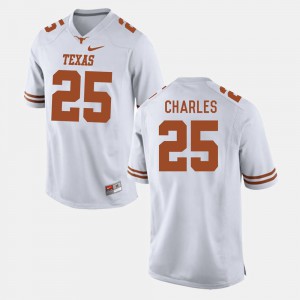 Jamaal Charles Texas Jersey White #25 Men College Football 719435-761