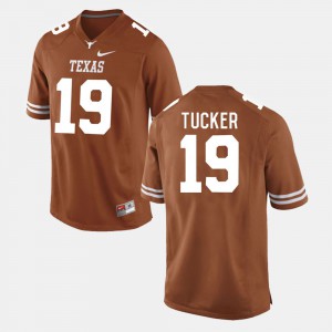 Men #19 Burnt Orange College Football Justin Tucker Texas Jersey 677877-235