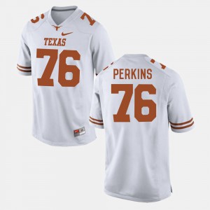 College Football White Kent Perkins Texas Jersey #76 For Men's 752946-705