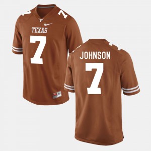 Burnt Orange Marcus Johnson Texas Jersey #7 College Football For Men 632311-628