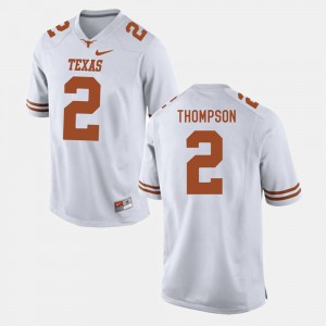 For Men College Football Mykkele Thompson Texas Jersey White #2 971739-287