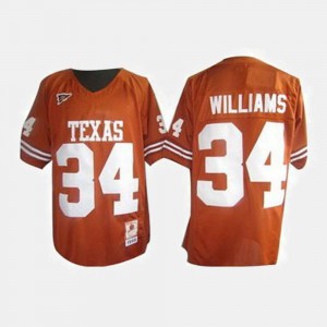 #34 Mens College Football Ricky Williams Texas Jersey Orange 397416-285