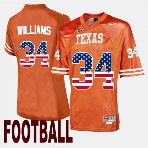 Ricky Williams Texas Jersey Orange For Men's #34 Throwback 662333-100
