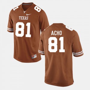 Burnt Orange Sam Acho Texas Jersey For Men College Football #81 506470-540