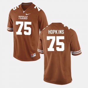 Mens College Football Burnt Orange Trey Hopkins Texas Jersey #75 462262-837