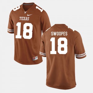 For Men's Burnt Orange Tyrone Swoopes Texas Jersey College Football #18 199279-765