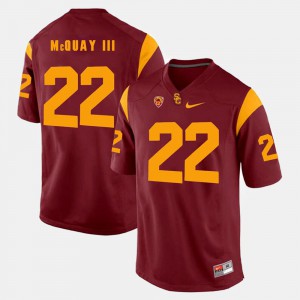 #22 Pac-12 Game Red Leon McQuay III USC Jersey For Men's 333110-754
