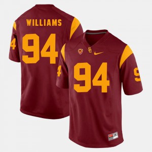 Red #94 For Men's Pac-12 Game Leonard Williams USC Jersey 969419-638