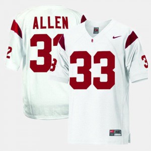 College Football Marcus Allen USC Jersey White Youth(Kids) #33 338350-682