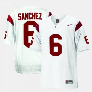 Kids College Football Mark Sanchez USC Jersey #6 White 962230-197