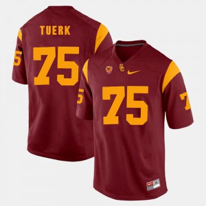Pac-12 Game Red #75 Mens Max Tuerk USC Jersey 238903-553