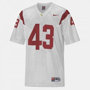 #43 White Troy Polamalu USC Jersey College Football For Men's 124857-355