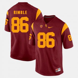 #86 Mens Xavier Grimble USC Jersey Red Pac-12 Game 575217-617