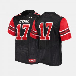 Utah Jersey #17 Black College Football For Men 402339-618