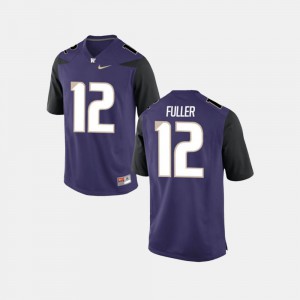 #12 College Football Purple Aaron Fuller Washington Jersey Mens 225478-321