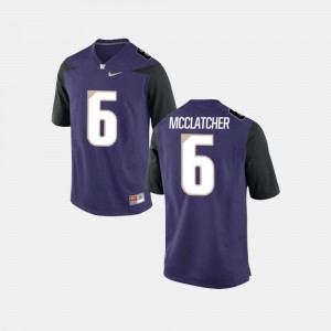 #6 Purple For Men's College Football Chico McClatcher Washington Jersey 737121-469