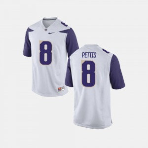 #8 College Football Dante Pettis Washington Jersey Men White 951788-170
