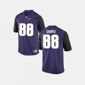 College Football Purple For Men Drew Sample Washington Jersey #88 269261-627