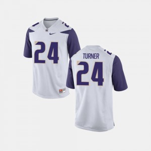 Ezekiel Turner Washington Jersey White For Men's #24 College Football 249506-760