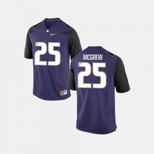 Purple Sean McGrew Washington Jersey College Football #25 For Men 749168-331