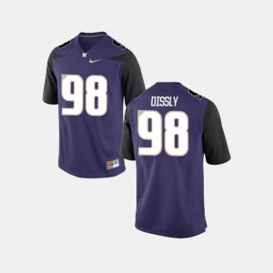 #98 Men's College Football Will Dissly Washington Jersey Purple 453161-514