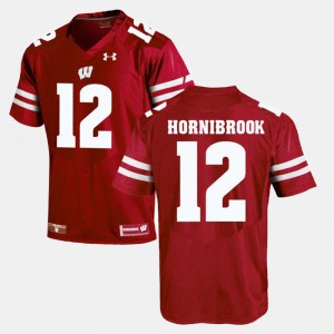 Alumni Football Game For Men's Alex Hornibrook Wisconsin Jersey Red #12 646035-576