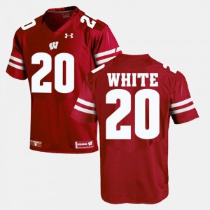 #20 Alumni Football Game Red James White Wisconsin Jersey Men's 220199-339