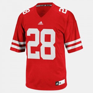 Red College Football Montee Ball Wisconsin Jersey #28 For Men's 252061-708