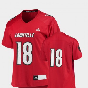 College Football Red Louisville Jersey Women #18 Replica 630742-340